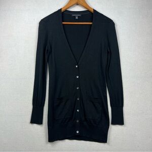 Banana Republic Size XSP Longline Pima Cotton Cashmere Blend Cardigan Sweater